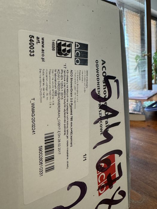 ACO nowe odwodnienie prysznicowe