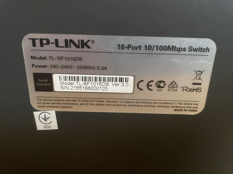 Комутатор мережевий TP-Link TL-SF1016DS