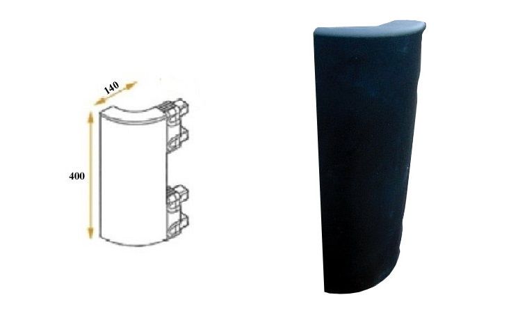 Zakończenie łukowe antyrowerowe H400 plastikowe