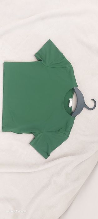Zielony/butelkowy top , ZARA