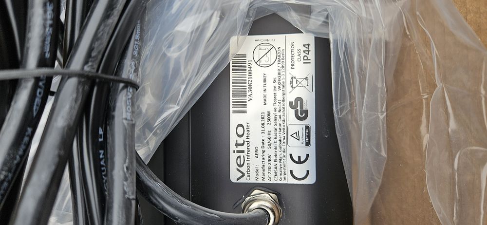 Promiennik podczerwieni osuszacz Veito Aero 2500W