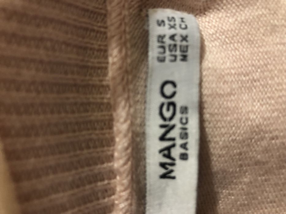 Sweter kardigan Mango S pudrowy róż łososiowy