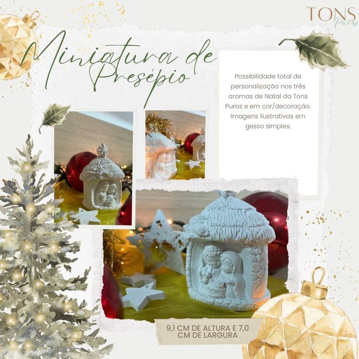 Miniatura de Presépio em Gesso Perfumado