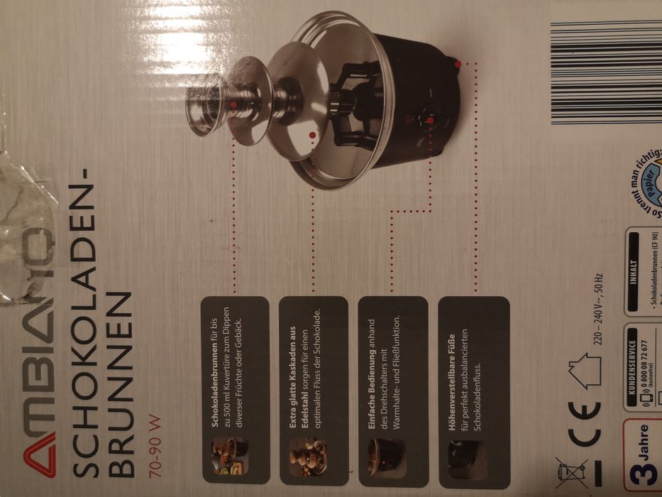 Fontanna do czekolady. Nowa.