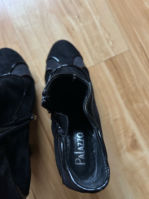 Botki zamszowe Palazzo nieocieplane