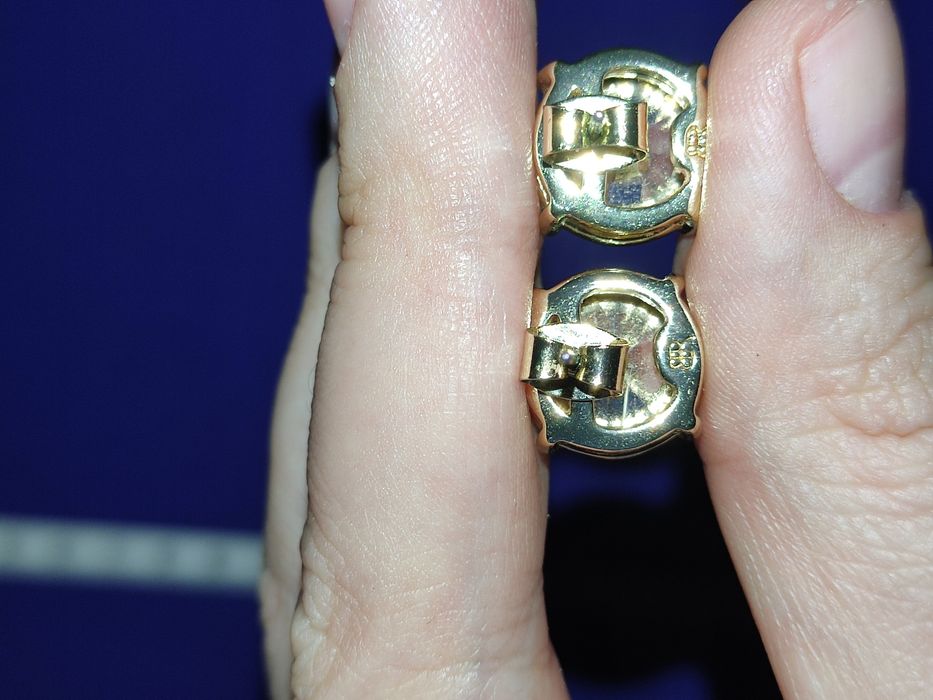 Kolczyki z szmaragdami sygnowane vintage