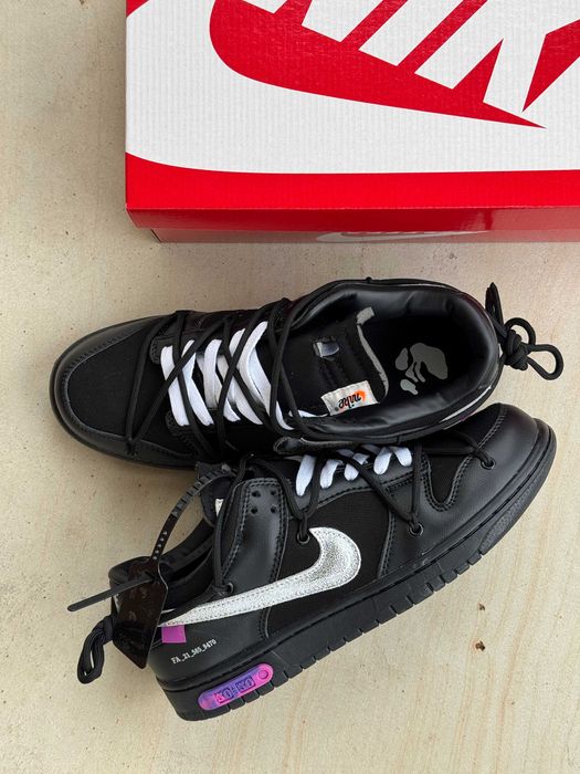 Жіночі Кросівки Nike SB Dunk Low x Off-White 50/50 36-40 (Оплата при отриманні)