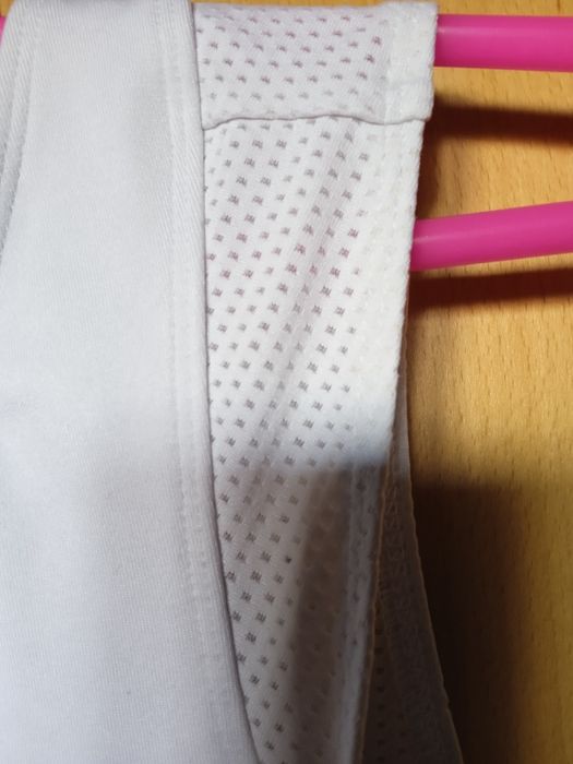 Koszulka bluzka top adidas biały 3-stripes S/M