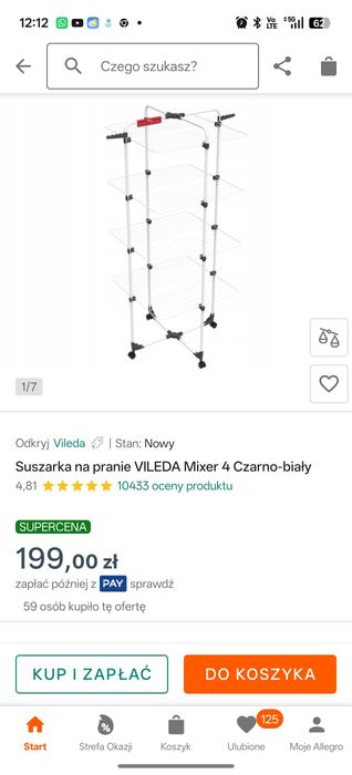 Suszarka na pranie stojąca vileda