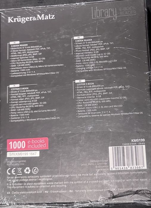 Czytnik e-book Kruger Matz Llibrary 6” 8GB