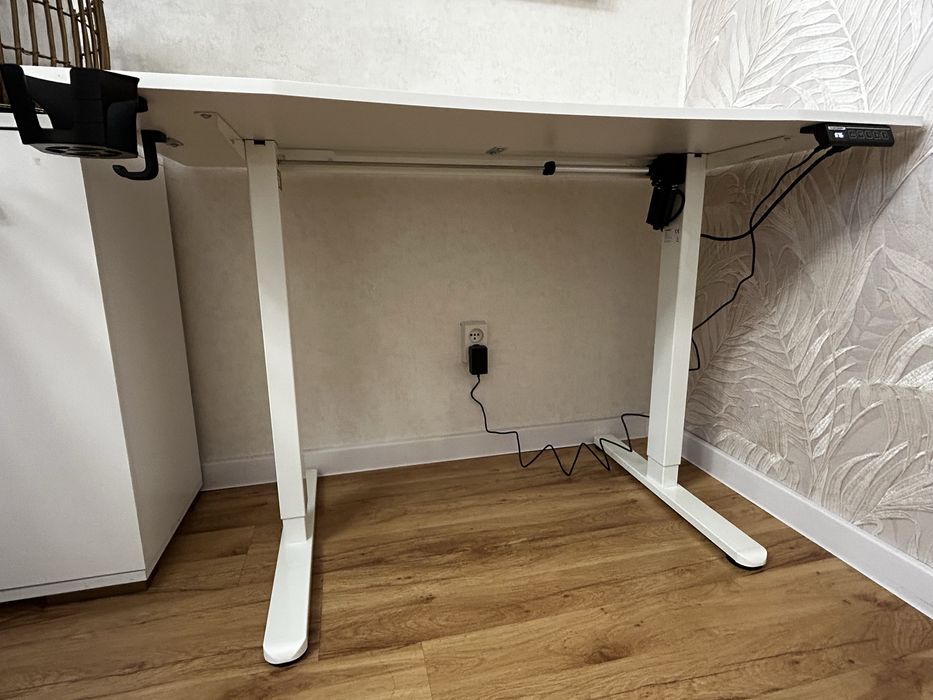 Biurko elektryczne białe silver monkey 120x60 NOWE