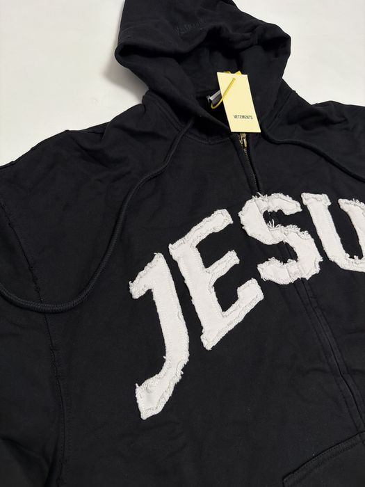 Зип Худи Vetements JESUS black  M L  balenciaga rick owens project gr protocol index