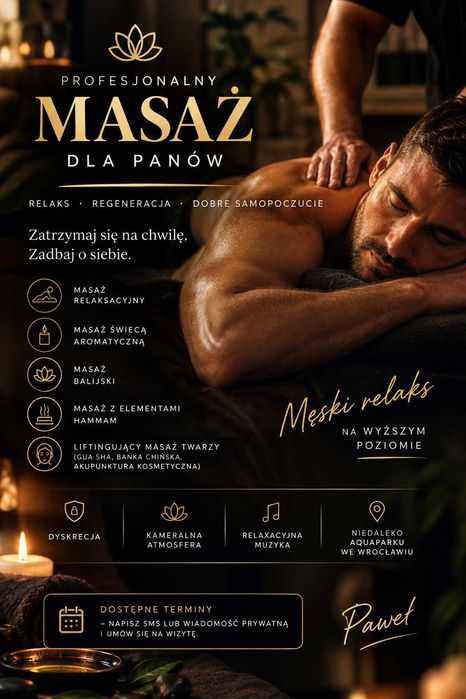 Męski relaks | Profesjonalny masaż dla Panów