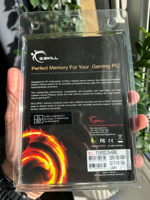 G.Skill F3-8500CL7S-4GBRL moduł pamięci 4 GB 1 x 4 GB DDR3