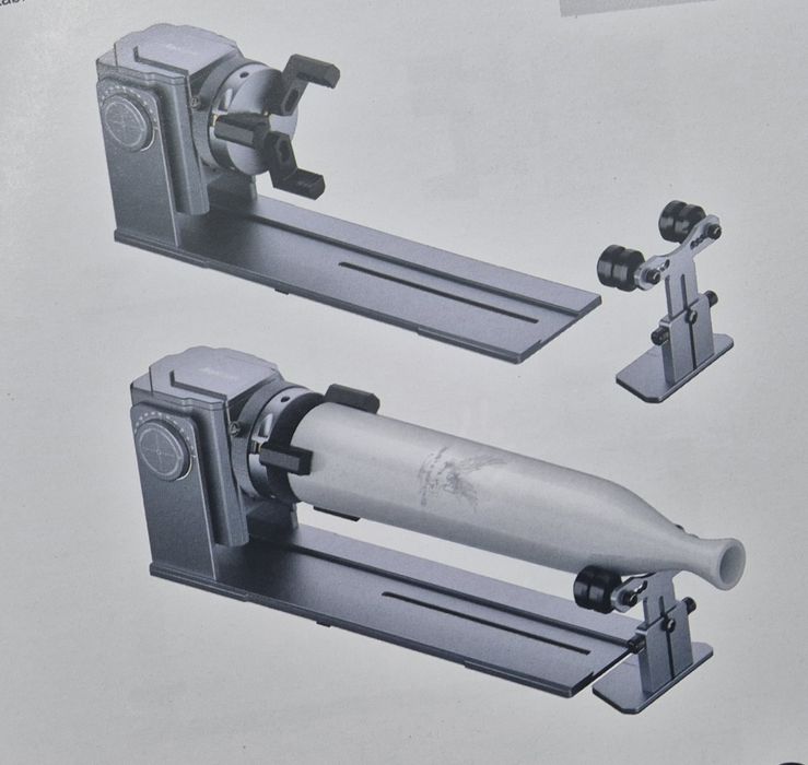 Mandril rotativo para gravadora a laser