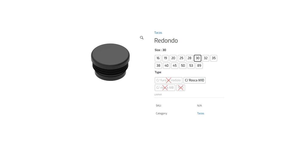 Tampa Plástica 30mm Redonda – Tampa PVC Proteção para Tubo 30 mm