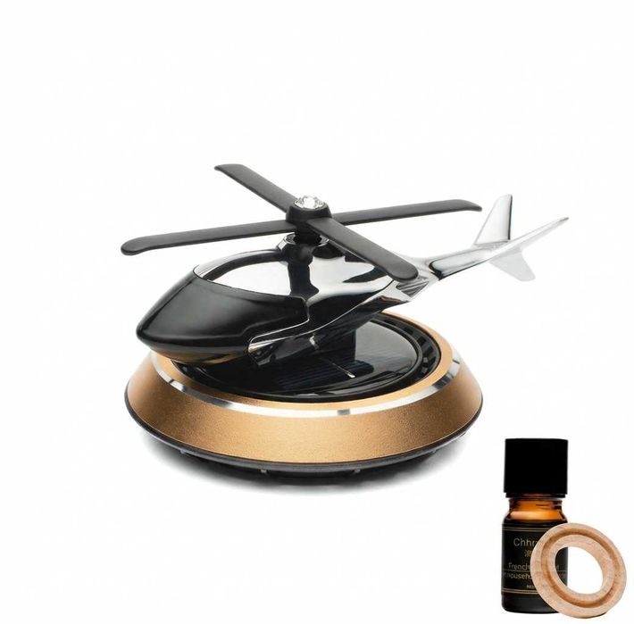 Металевий ароматизатор Вертоліт. Крутиться від сонця. Подарунок водію