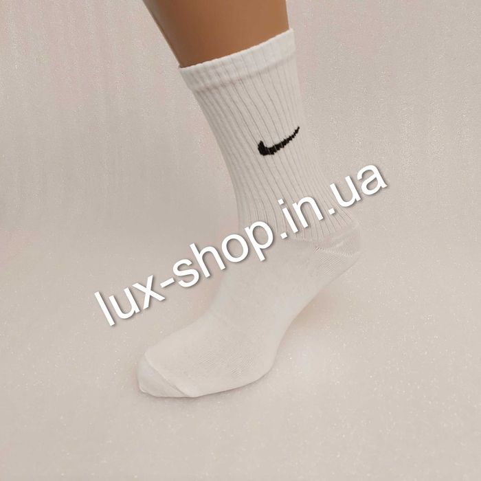 Носки Nike / шкарпетки найк в коробці 6 пар чорні / білі (спортивні)