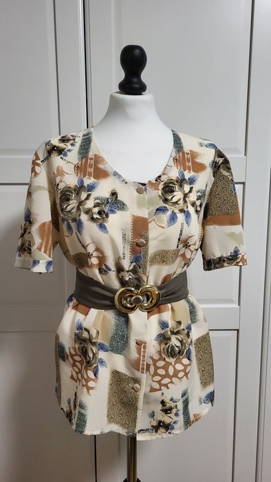 Bluzka vintage retro oversize szyta L