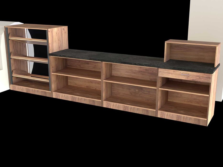 Lada sprzedażowa ekspozycyjna impulsowa meble do sklepu regał