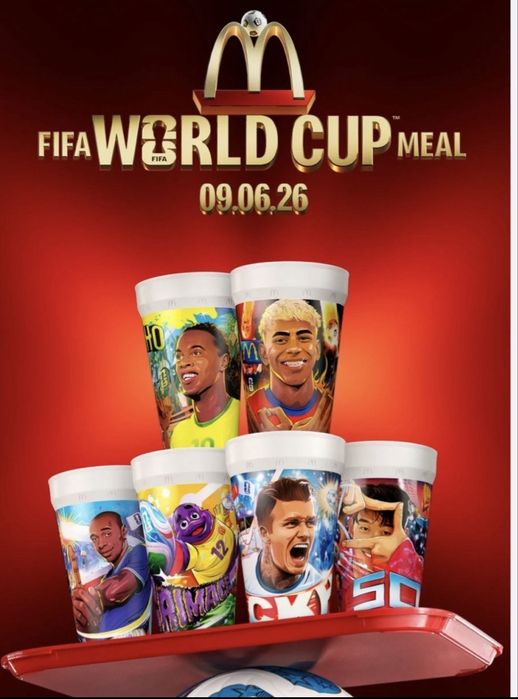 Стакан-Бокал( 470 мл.) McDonald's FIFA 2026 World cup  Макдональдс чемпіонат світу.