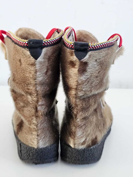 Futrzane zimowe buty norweskie skandynawskie dziecięce r. 35