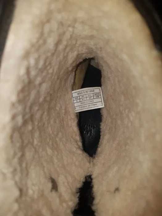 Kozaki buty zimowe UGG Australia, skóra i wełniany kożuszek