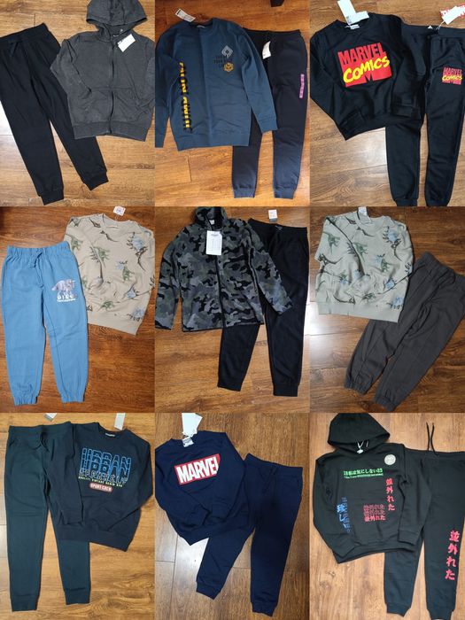 Свитшоты, спортивные штаны, джинсы, регланы, костюмы, пижамы, куртки