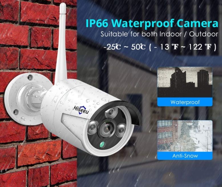 Câmara CCTV Hiseeu wifi para kits de video vigilância