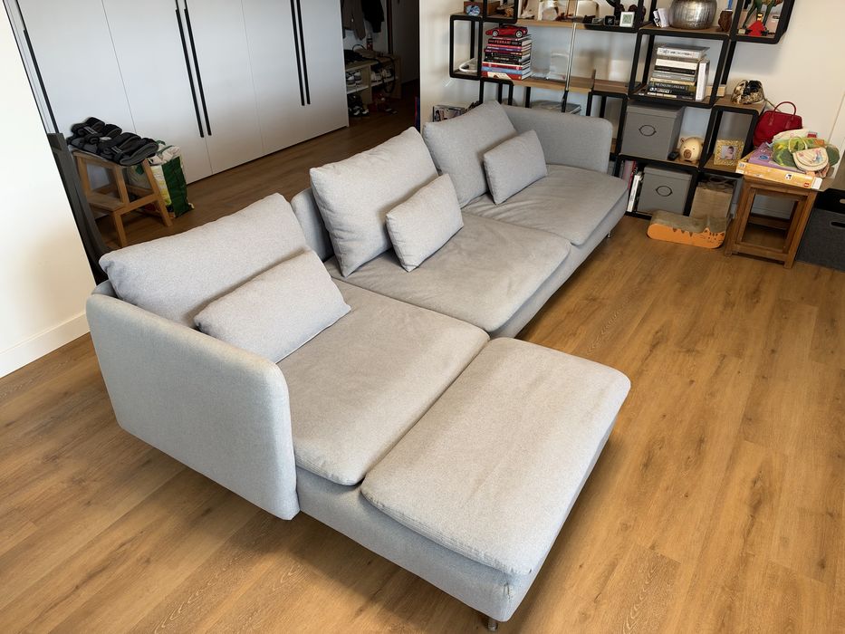 Sofá Söderhamn 4 lugares com chaise longue da IKEA