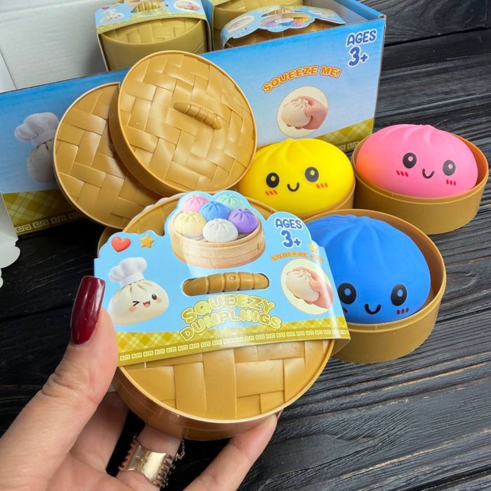 ‼️ТРЕНД‼️ Сквіш пельмень, іграшка-антистрес. Squishy dumpling. Мʼяка бао булочка. Тік ток.
