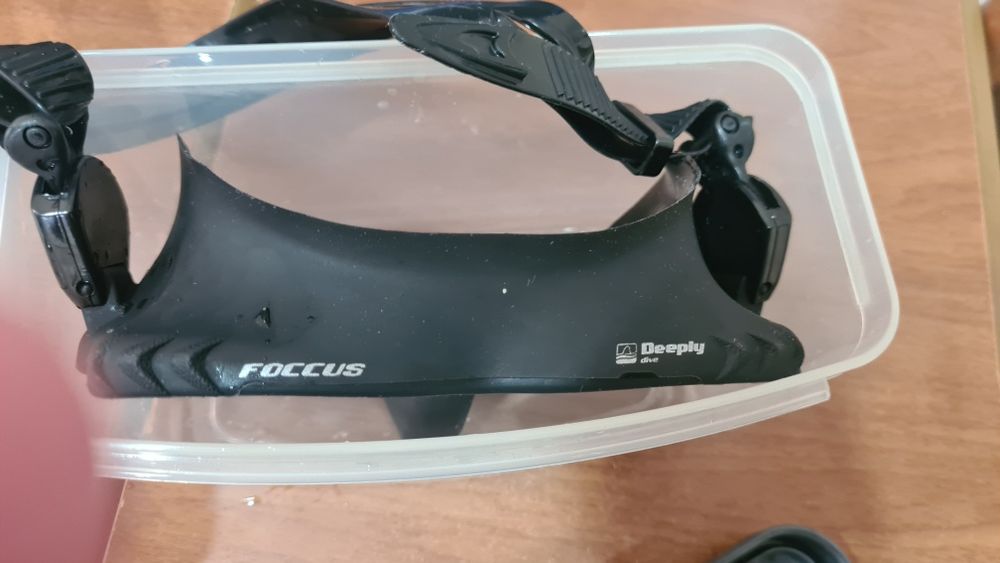 Barbatanas oculos de mergulho e tubo
