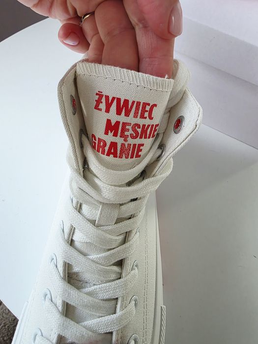 Nowe unikatowe białe trampki Big Star Żywiec Męskie granie rozmiar 38