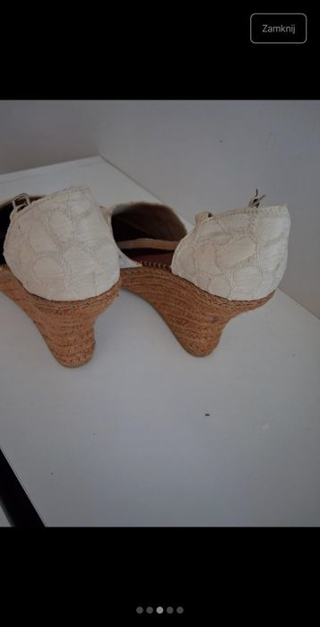 Buty letnie na koturnie jak nowe vez wad r 37