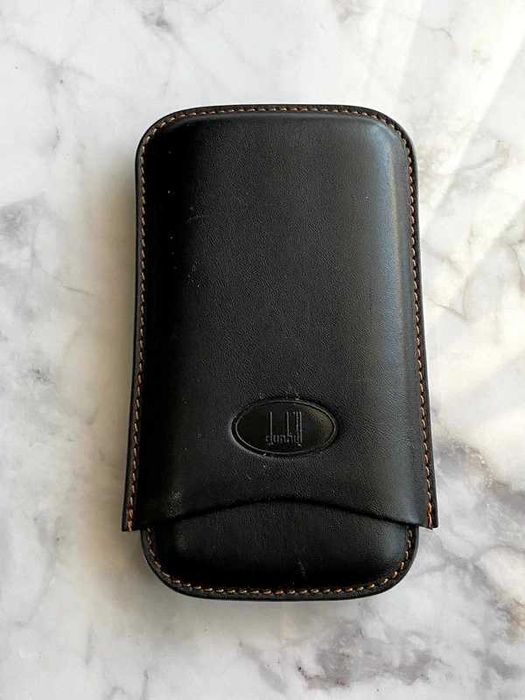 Porta-Charutos Dunhill em Pele Preta