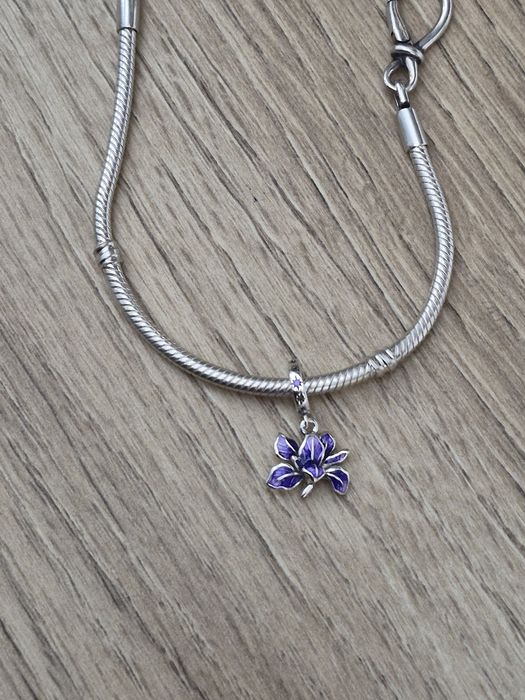Zestaw 3 charms do bransoletek Pandora S925  motyle kwiat