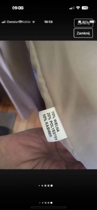 Caro kurtka/grubszy żakiet z wełną i kaszmirem beżowy r.40