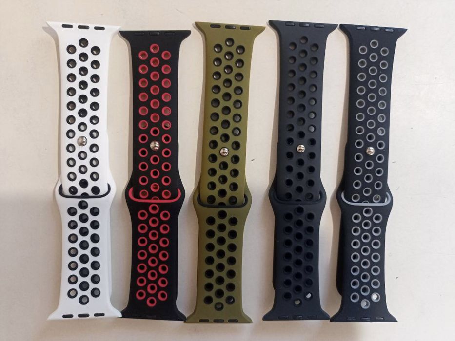 Ремінець силіконовий Sport Band Apple Watch на всі серії ремешок Nike