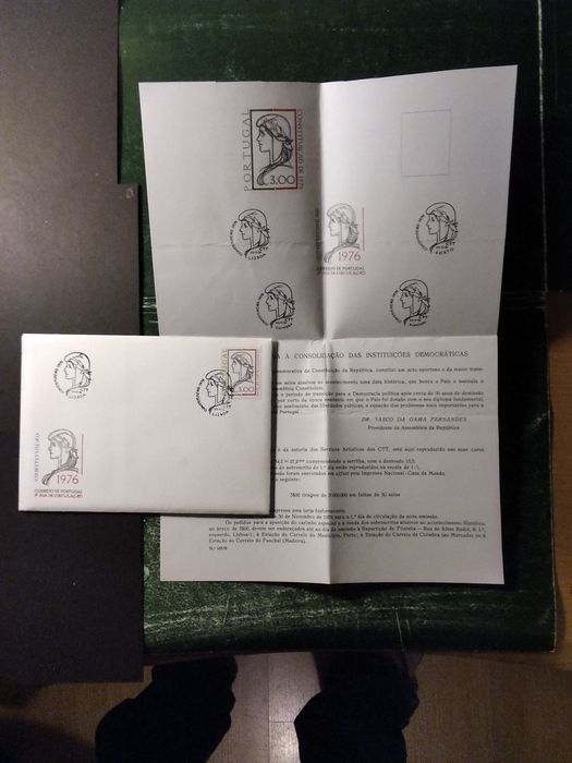 1976 FDC Consolidação Das Instituições Democráticas MNH **