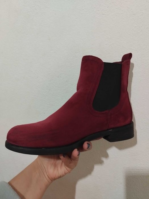 Botas camurça bordeaux
