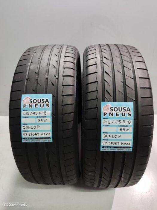 2 pneus semi novos 215-45r18 dunlop - oferta dos portes 120 EUROS