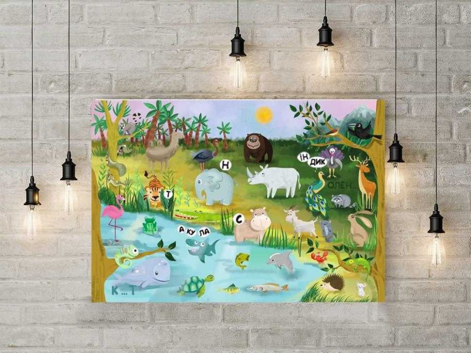 Дитяча навчальна гра з багаторазовими наклейками "ZOO Абетка" (КП-005)