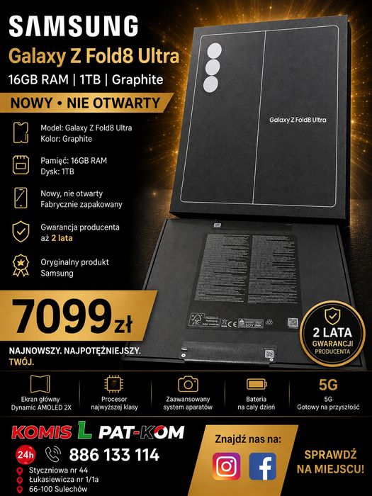 Samsung Z Folda 8 Ultra 16/1TB..Nowy gwarancja 2 latA.. PAT-KOM
