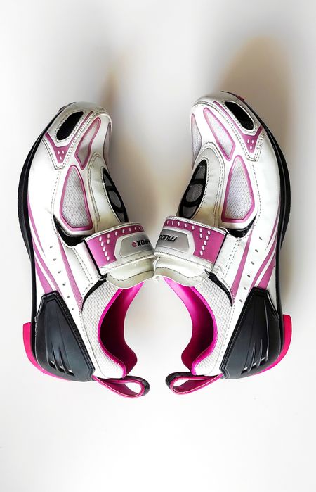 Damskie buty rowerowe 39EU 24,5 Muddyfox TRI100 szosa spinning stan BDB + opcjonalnie adapter z blokami SPD MTB