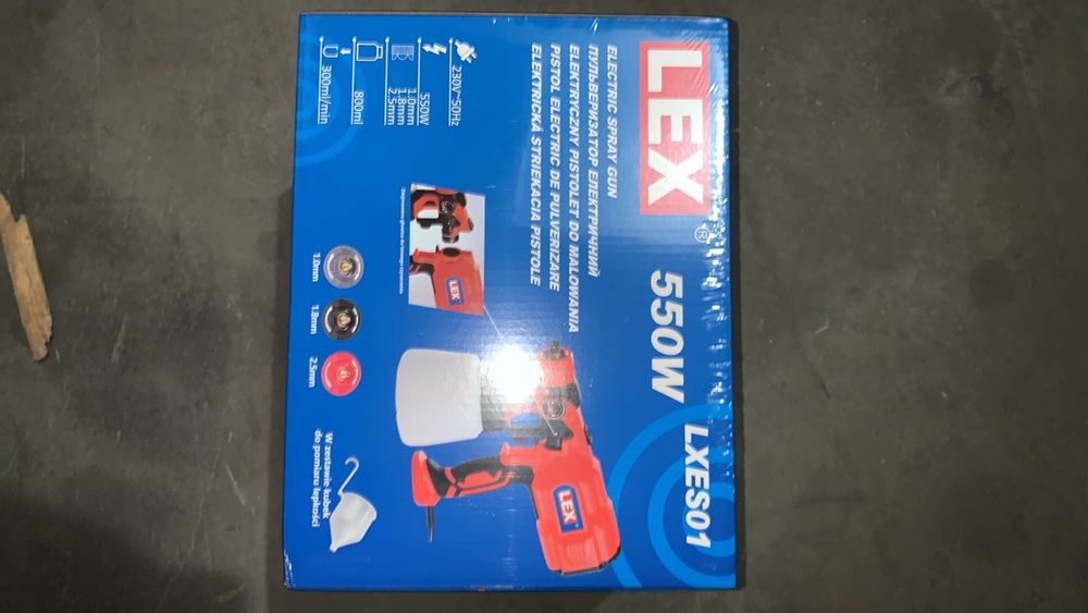 Краскопульт электрический LEX LXES01, краскораспылитель 550Вт