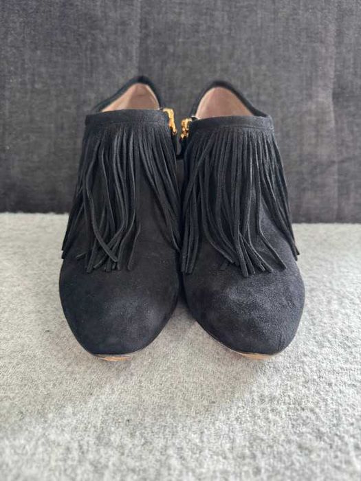 Chloé Heels Fringe Ankle Boots 39 buty na obcasie botki z frędzlami