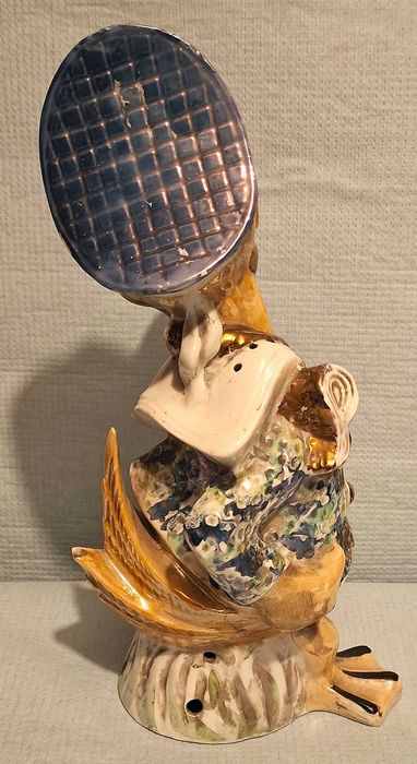 STEATYT Katowice. Figurka Donald. Stara Porcelanowa Lampka. PRL.