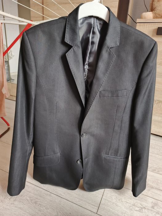 Garnitur męski czarny L slim