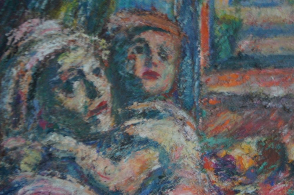 Jan Chrzan, Kobieta przy oknie na tle warszawskiego Starego Miasta