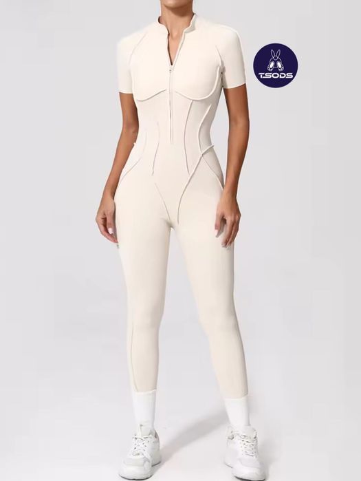 Комбінезон зі швами на молнії Комбез з відкритою спиною лосини новий С